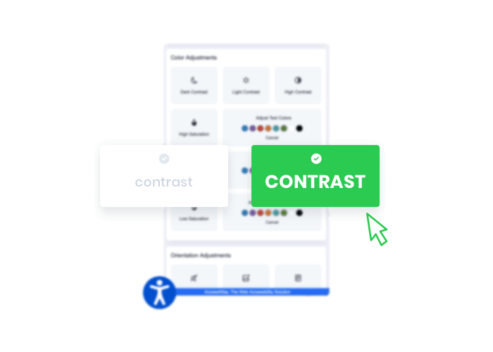 Kleuren en contrasten aangepast aan bezoekers die kleurenblind zijn