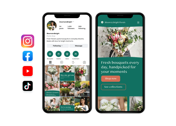 Créez un site web à partir de votre contenu sur les réseaux sociaux