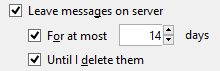 Leave messages on server