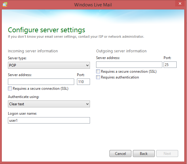Configure your server settings