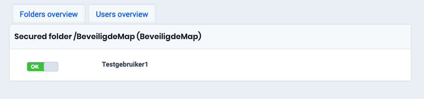 persmissions secured folder