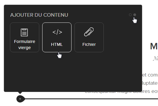 ajouter du contenu html