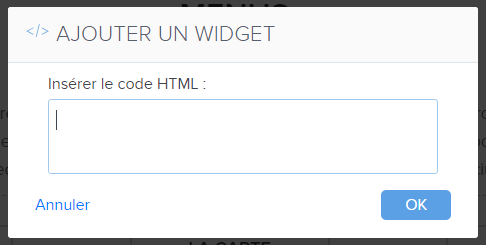 ajouter un widget html