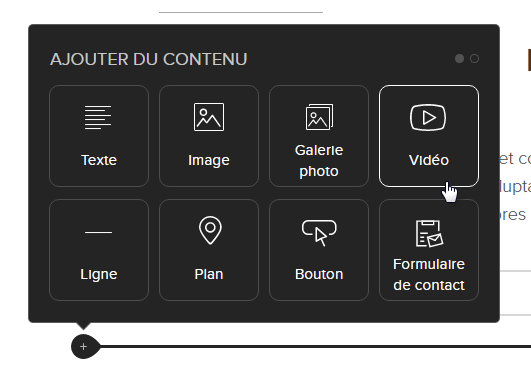 ajouter du contenu video