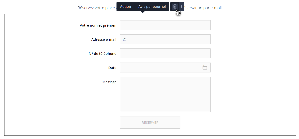 champ de formulaire texte