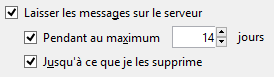 Laisser les messages sur le serveur