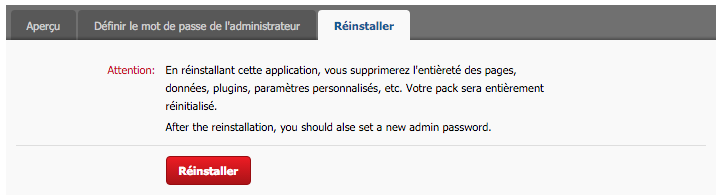 définir un nouveau mot de passe