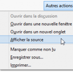 Cliquez sur 'Afficher la source'
