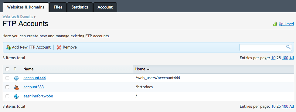 FTP Accounts