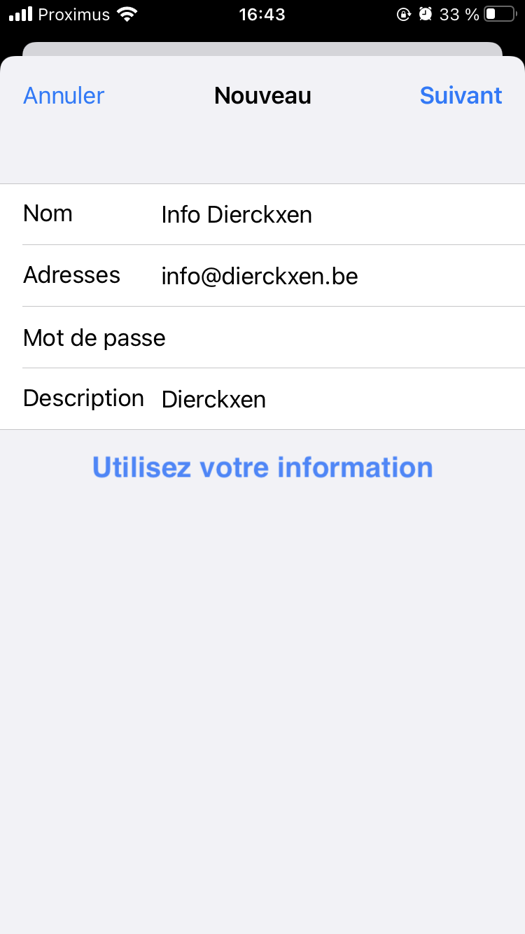 iOS mail information