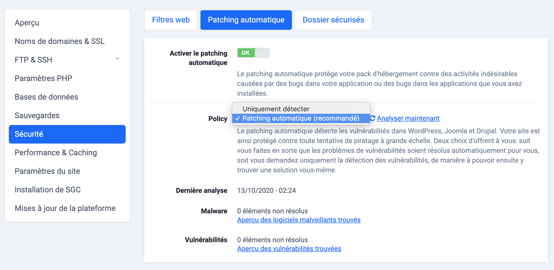 patching automatique