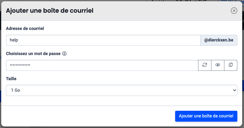 ajouter courriel