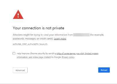 your connection is not private