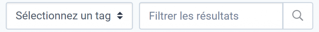 une recherche filtrée au moyen d’un tag