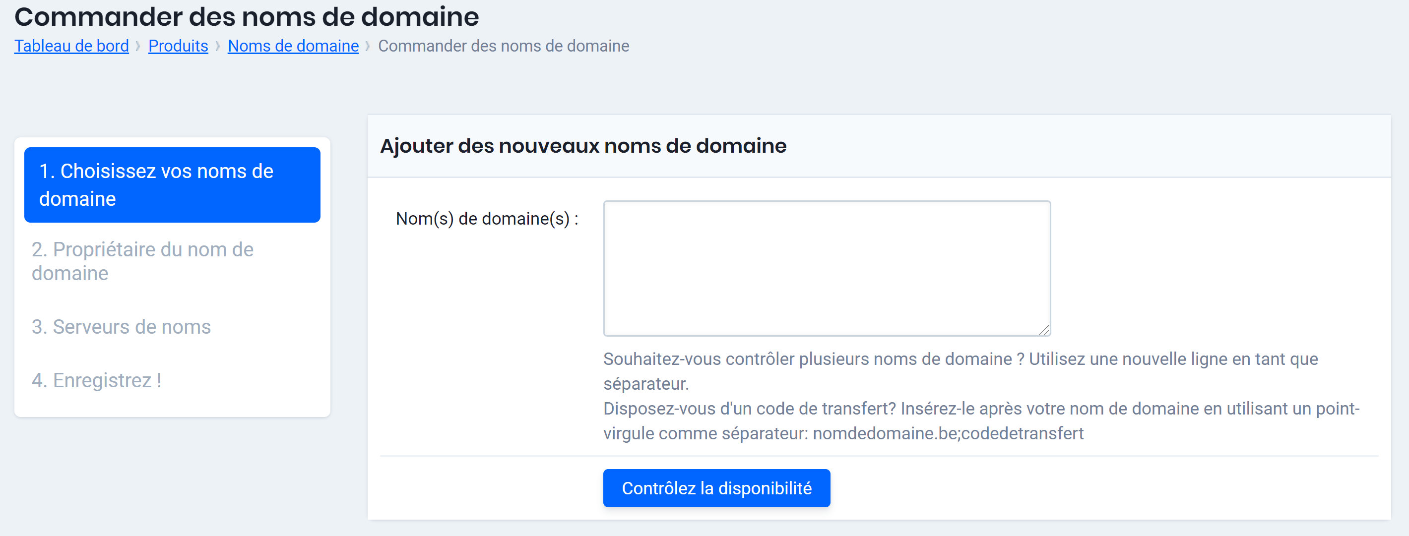 utiliser des modèles pour l’enregistrement de noms de domaines