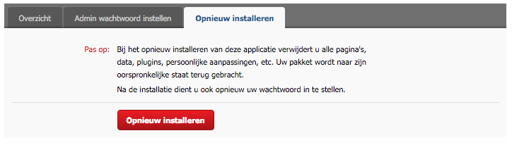 Een nieuw CMS wachtwoord instellen
