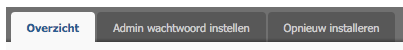 Tabblad 'Opnieuw installeren'
