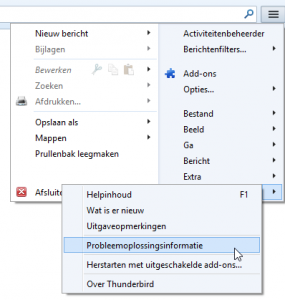 'Help' > ‘Problemen oplossen'” width=”285″ height=”300″></li>
<li>Vind de lijn “Profiel Directory” / “Profiel Map”.<img decoding=