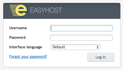 Easyhost log in