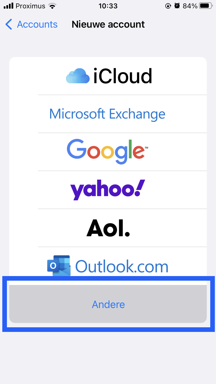 iOS andere account toevoegen