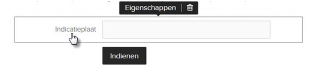 formulier eigenschappen veld