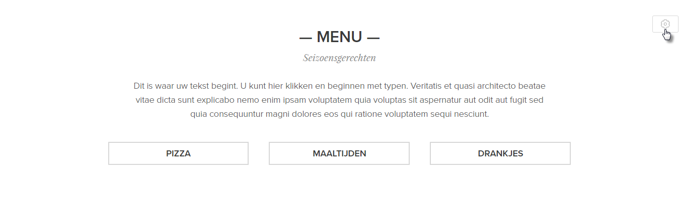 sectie instellingen afbeelding